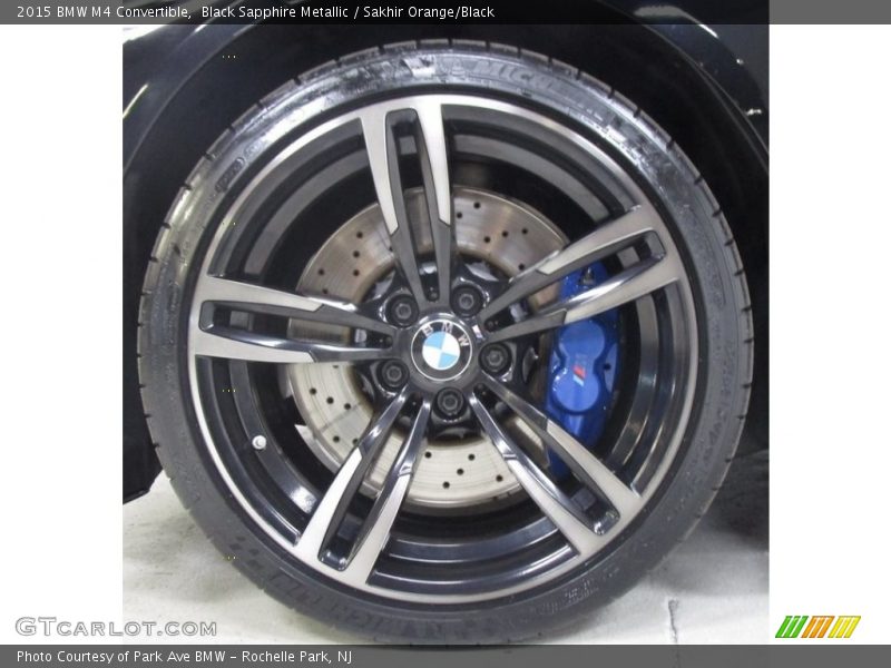 Black Sapphire Metallic / Sakhir Orange/Black 2015 BMW M4 Convertible