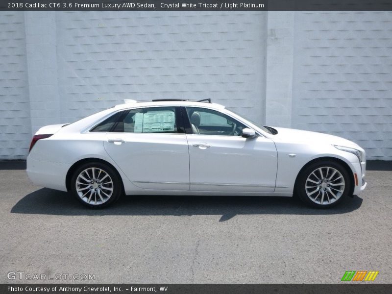 Crystal White Tricoat / Light Platinum 2018 Cadillac CT6 3.6 Premium Luxury AWD Sedan