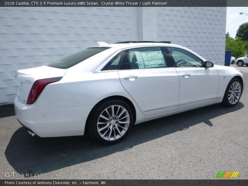 Crystal White Tricoat / Light Platinum 2018 Cadillac CT6 3.6 Premium Luxury AWD Sedan
