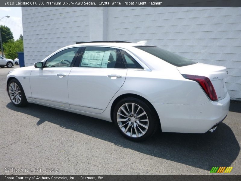 Crystal White Tricoat / Light Platinum 2018 Cadillac CT6 3.6 Premium Luxury AWD Sedan