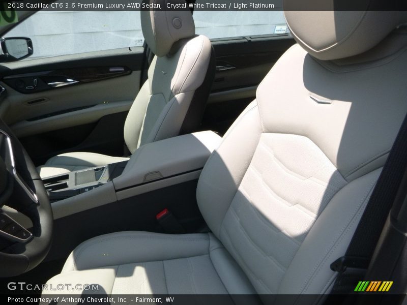 Crystal White Tricoat / Light Platinum 2018 Cadillac CT6 3.6 Premium Luxury AWD Sedan
