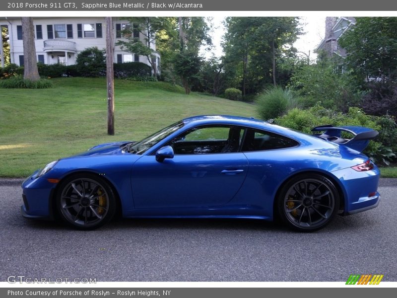 Sapphire Blue Metallic / Black w/Alcantara 2018 Porsche 911 GT3
