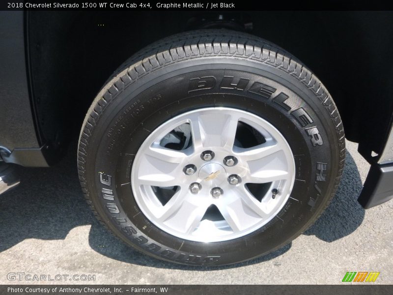Graphite Metallic / Jet Black 2018 Chevrolet Silverado 1500 WT Crew Cab 4x4