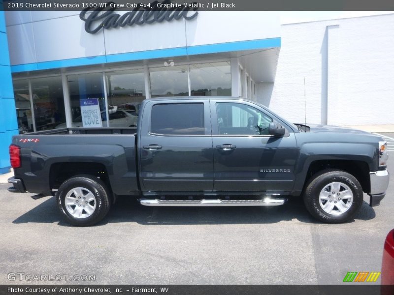 Graphite Metallic / Jet Black 2018 Chevrolet Silverado 1500 WT Crew Cab 4x4