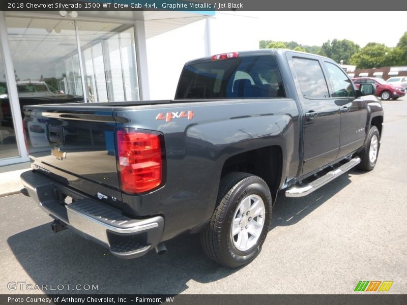 Graphite Metallic / Jet Black 2018 Chevrolet Silverado 1500 WT Crew Cab 4x4