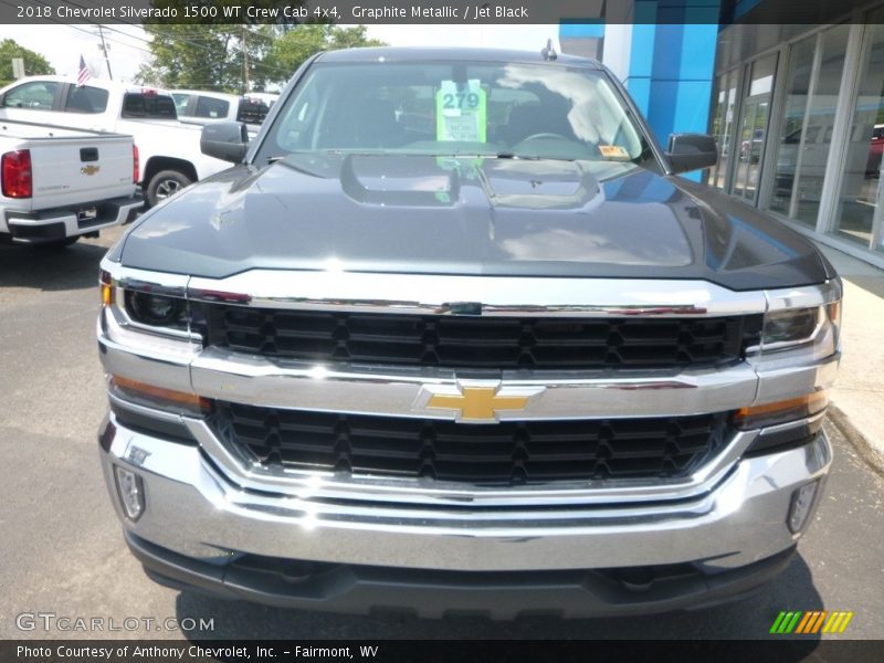 Graphite Metallic / Jet Black 2018 Chevrolet Silverado 1500 WT Crew Cab 4x4