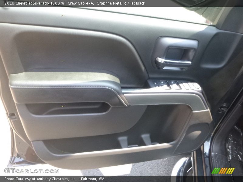 Graphite Metallic / Jet Black 2018 Chevrolet Silverado 1500 WT Crew Cab 4x4
