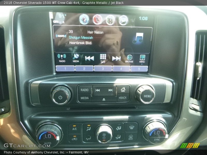 Graphite Metallic / Jet Black 2018 Chevrolet Silverado 1500 WT Crew Cab 4x4