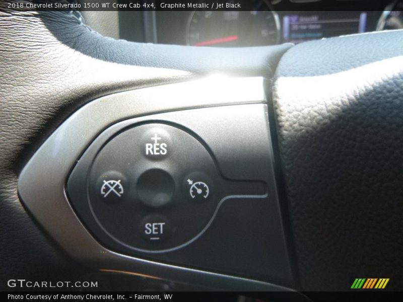 Graphite Metallic / Jet Black 2018 Chevrolet Silverado 1500 WT Crew Cab 4x4