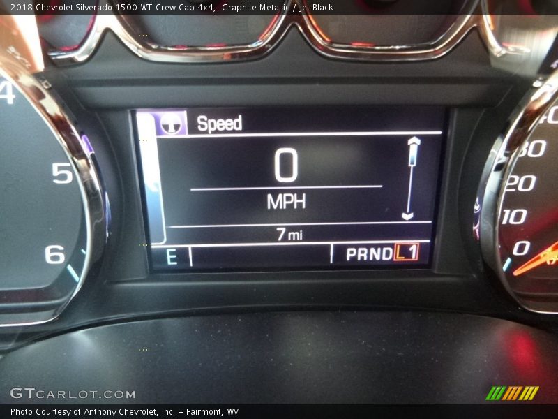 Graphite Metallic / Jet Black 2018 Chevrolet Silverado 1500 WT Crew Cab 4x4