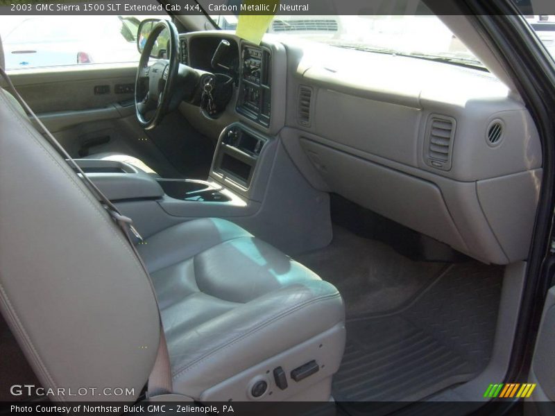 Carbon Metallic / Neutral 2003 GMC Sierra 1500 SLT Extended Cab 4x4