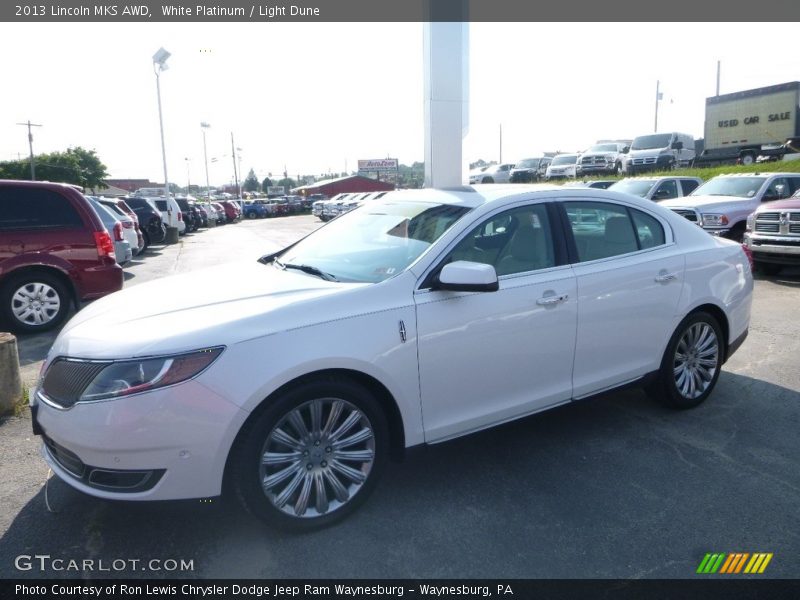 White Platinum / Light Dune 2013 Lincoln MKS AWD