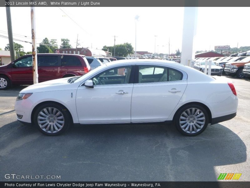 White Platinum / Light Dune 2013 Lincoln MKS AWD