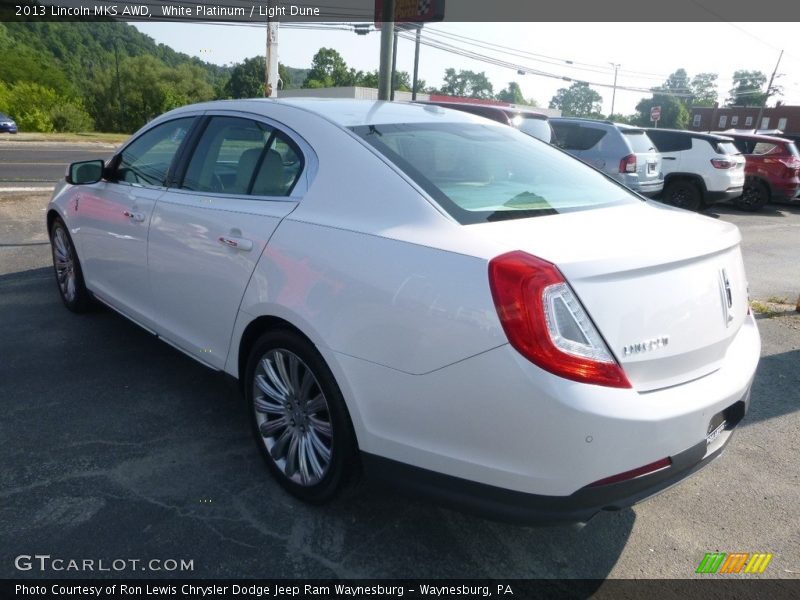 White Platinum / Light Dune 2013 Lincoln MKS AWD