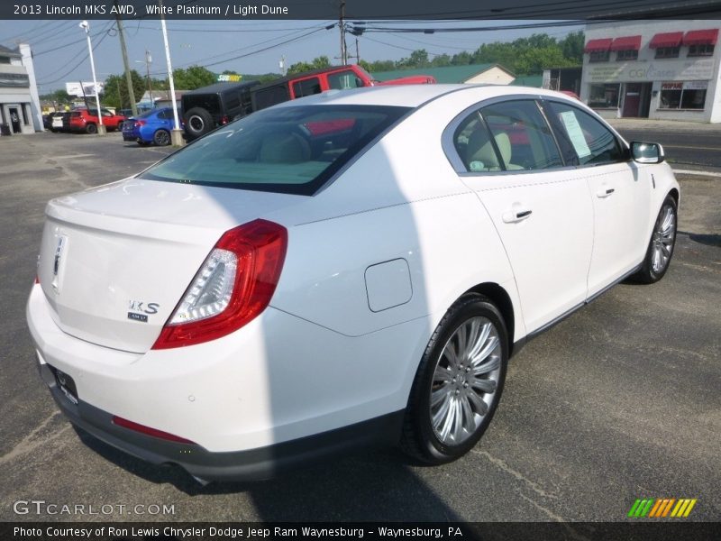 White Platinum / Light Dune 2013 Lincoln MKS AWD