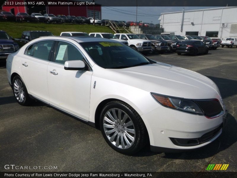 White Platinum / Light Dune 2013 Lincoln MKS AWD