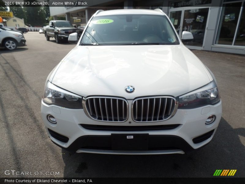 Alpine White / Black 2016 BMW X3 xDrive28i