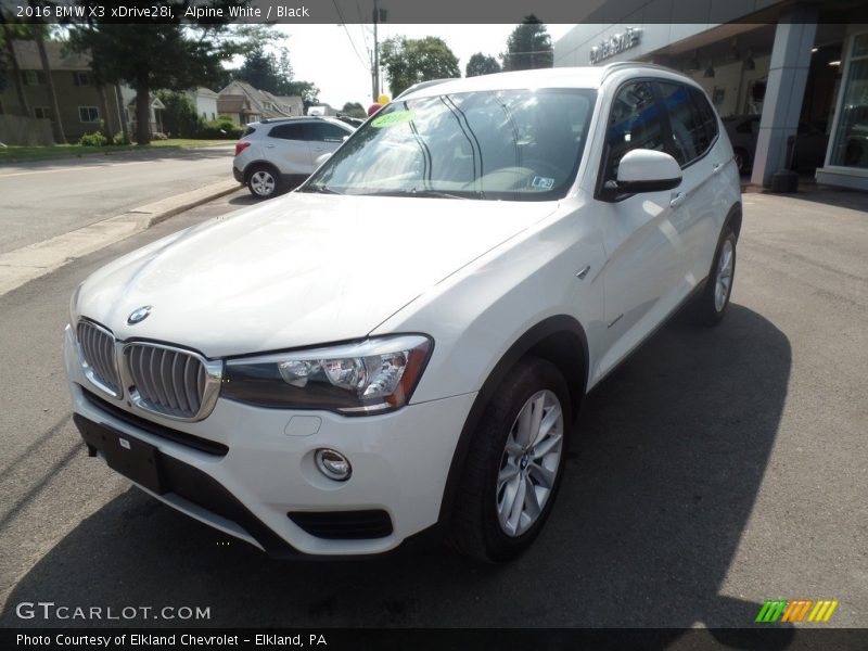 Alpine White / Black 2016 BMW X3 xDrive28i