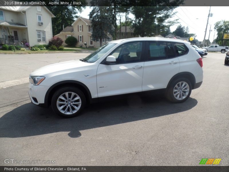Alpine White / Black 2016 BMW X3 xDrive28i