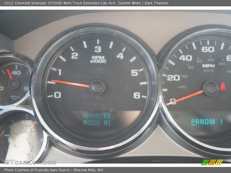 Summit White / Dark Titanium 2012 Chevrolet Silverado 2500HD Work Truck Extended Cab 4x4