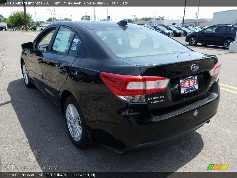 Crystal Black Silica / Black 2018 Subaru Impreza 2.0i Premium 4-Door