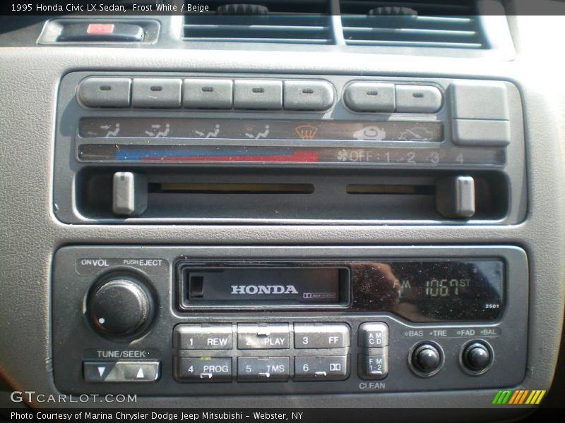 Frost White / Beige 1995 Honda Civic LX Sedan