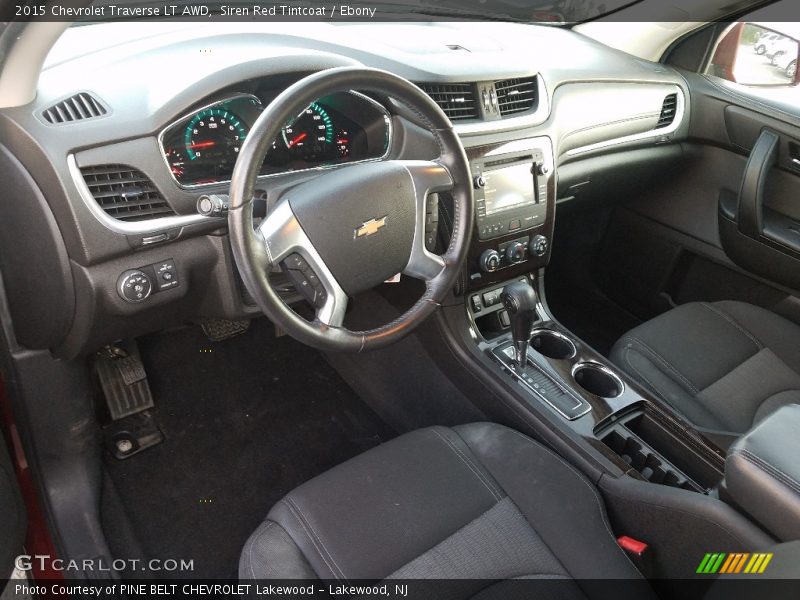 Siren Red Tintcoat / Ebony 2015 Chevrolet Traverse LT AWD