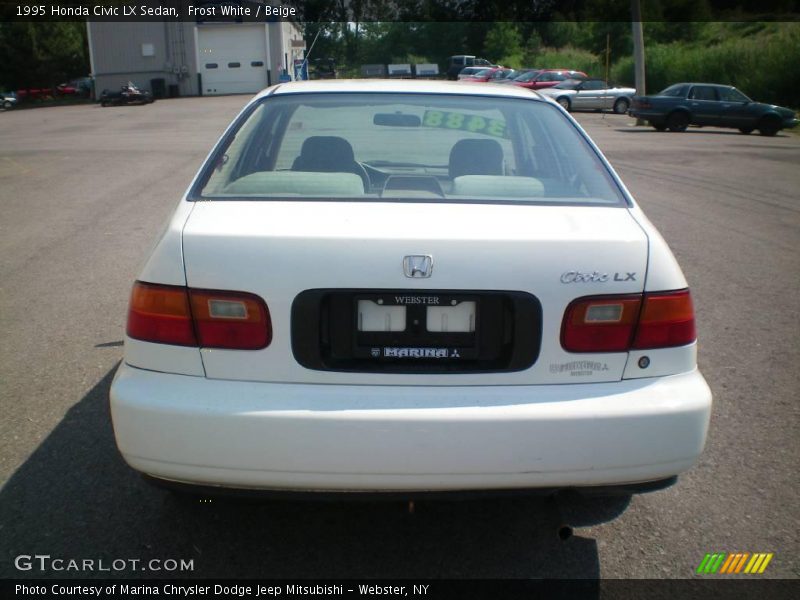 Frost White / Beige 1995 Honda Civic LX Sedan