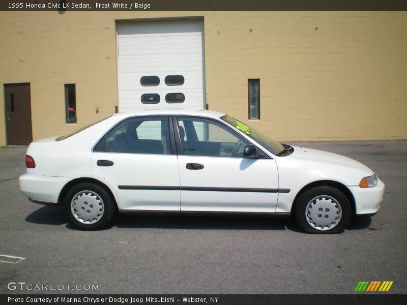 Frost White / Beige 1995 Honda Civic LX Sedan