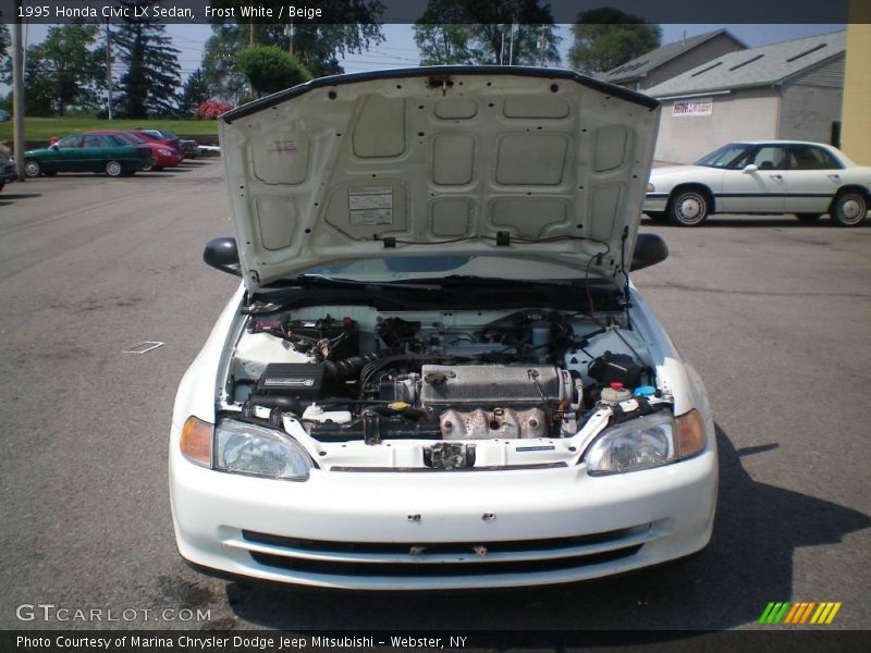 Frost White / Beige 1995 Honda Civic LX Sedan