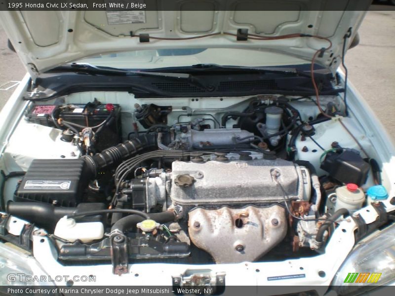 Frost White / Beige 1995 Honda Civic LX Sedan