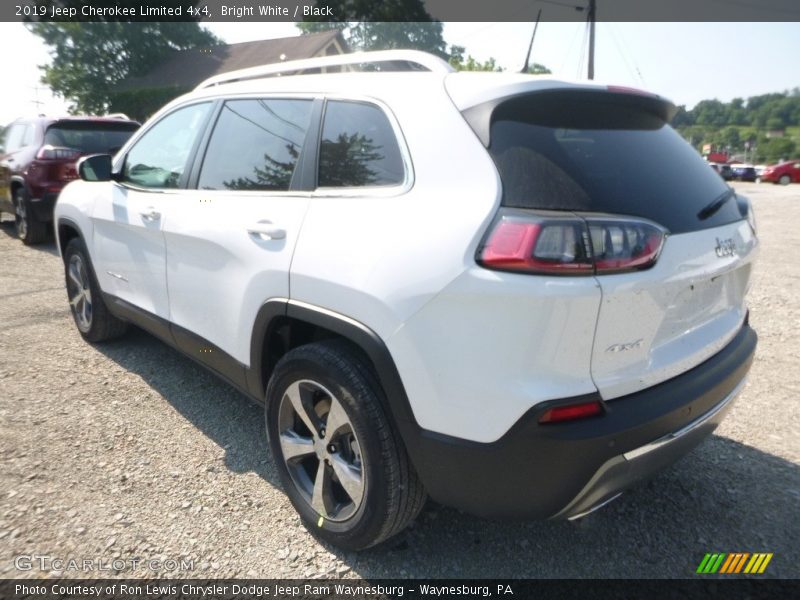 Bright White / Black 2019 Jeep Cherokee Limited 4x4