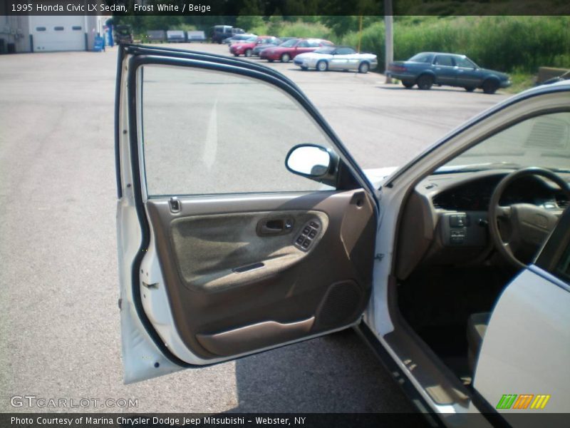 Frost White / Beige 1995 Honda Civic LX Sedan