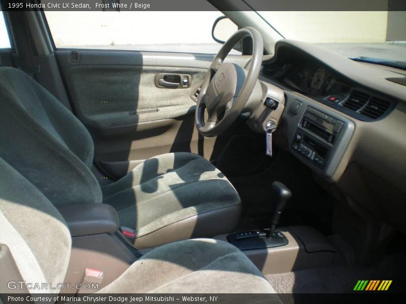 Frost White / Beige 1995 Honda Civic LX Sedan
