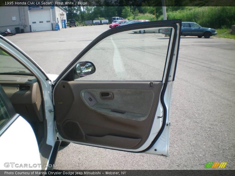 Frost White / Beige 1995 Honda Civic LX Sedan