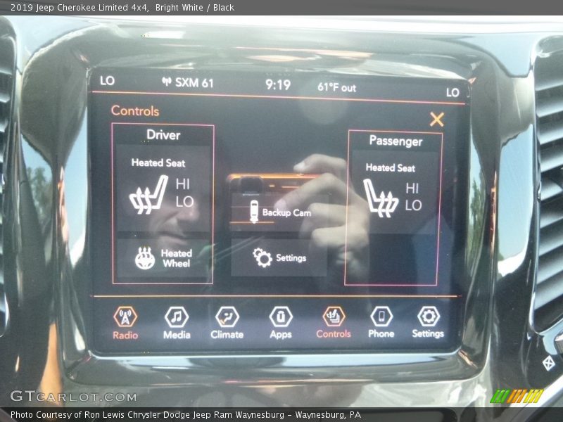 Bright White / Black 2019 Jeep Cherokee Limited 4x4