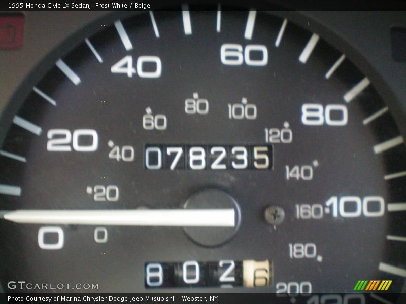 Frost White / Beige 1995 Honda Civic LX Sedan