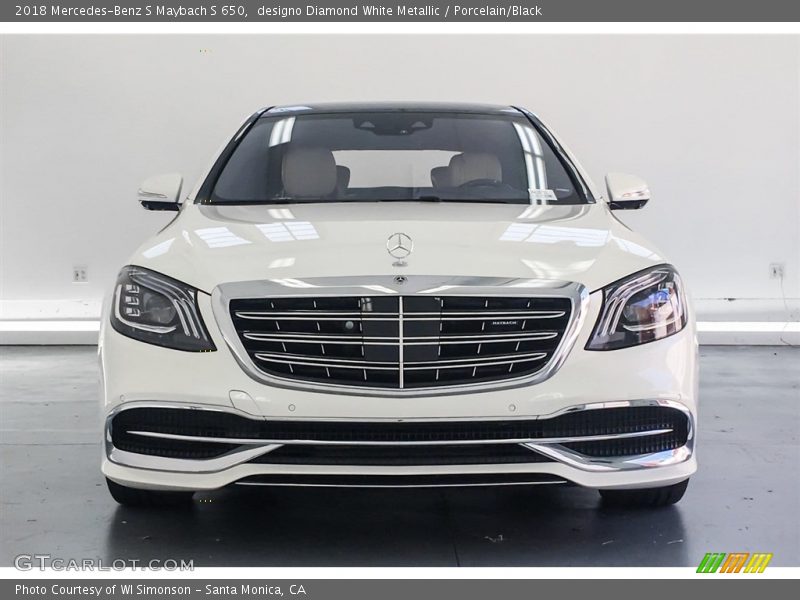 designo Diamond White Metallic / Porcelain/Black 2018 Mercedes-Benz S Maybach S 650