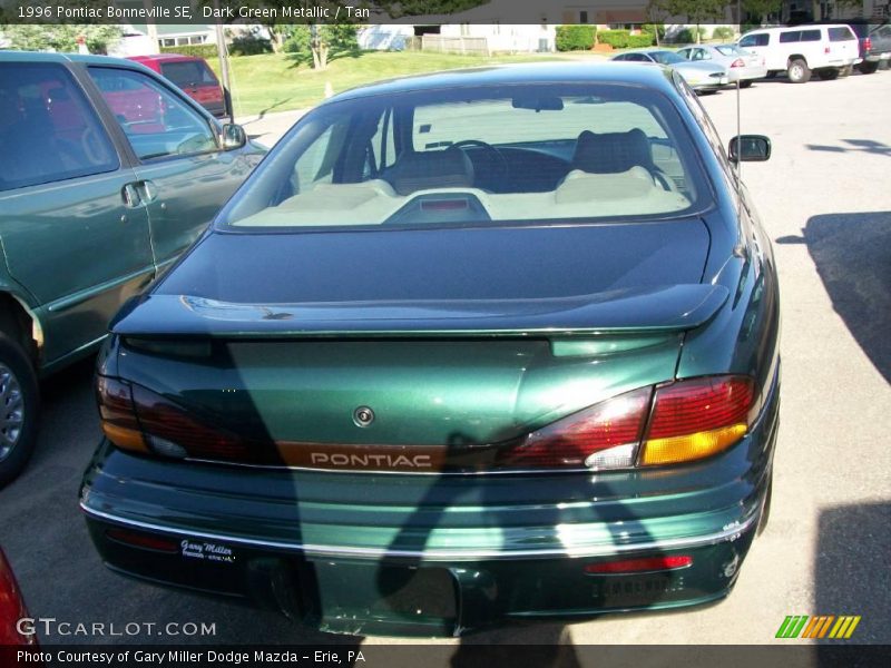 Dark Green Metallic / Tan 1996 Pontiac Bonneville SE