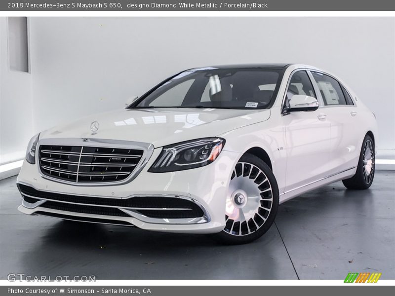 designo Diamond White Metallic / Porcelain/Black 2018 Mercedes-Benz S Maybach S 650