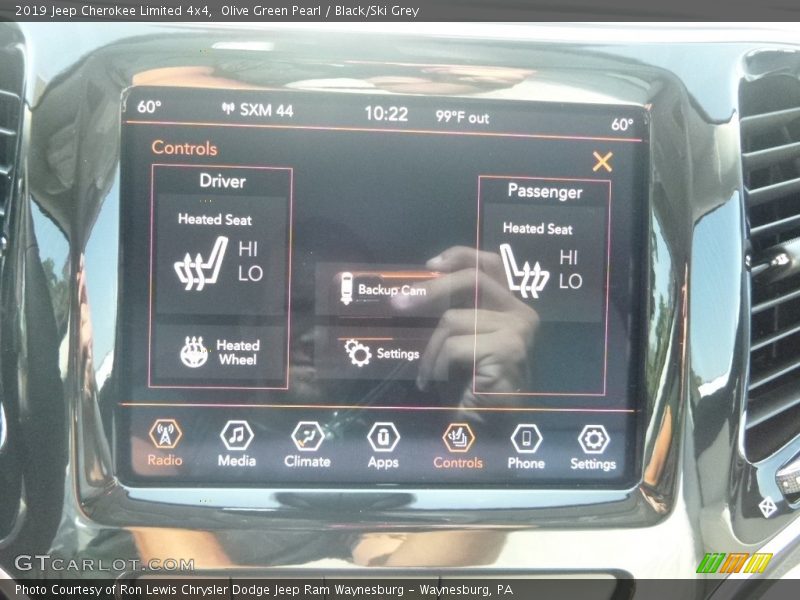 Olive Green Pearl / Black/Ski Grey 2019 Jeep Cherokee Limited 4x4