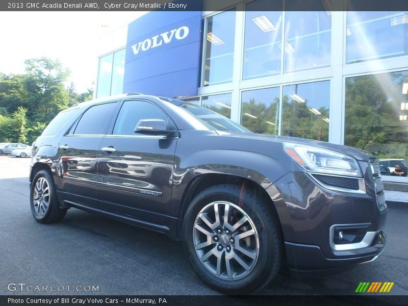 Cyber Gray Metallic / Ebony 2013 GMC Acadia Denali AWD