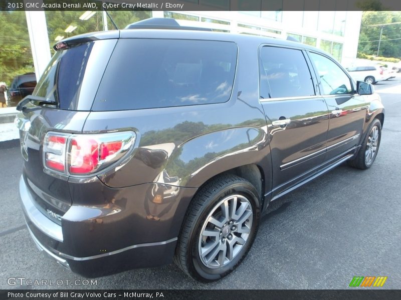 Cyber Gray Metallic / Ebony 2013 GMC Acadia Denali AWD