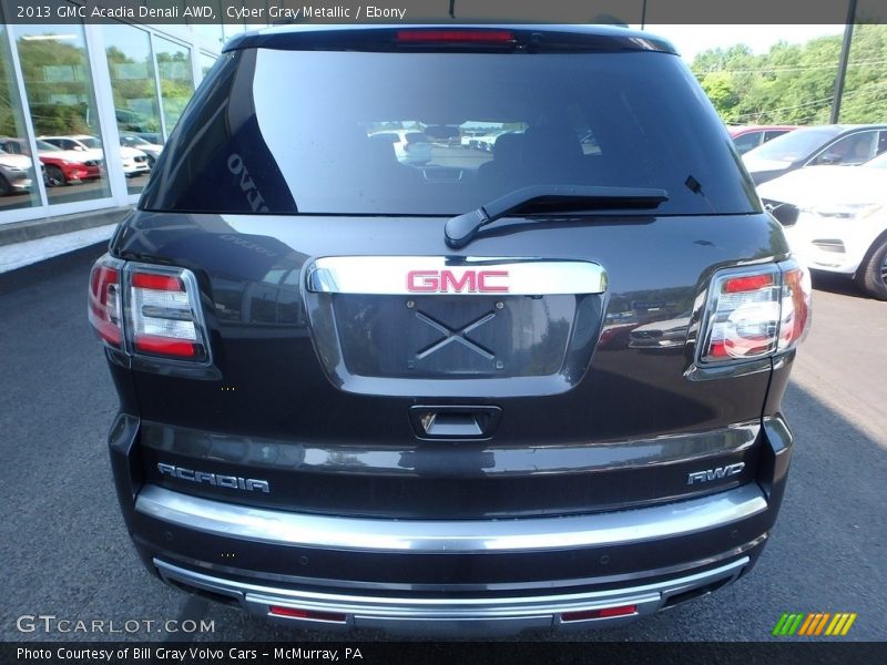 Cyber Gray Metallic / Ebony 2013 GMC Acadia Denali AWD