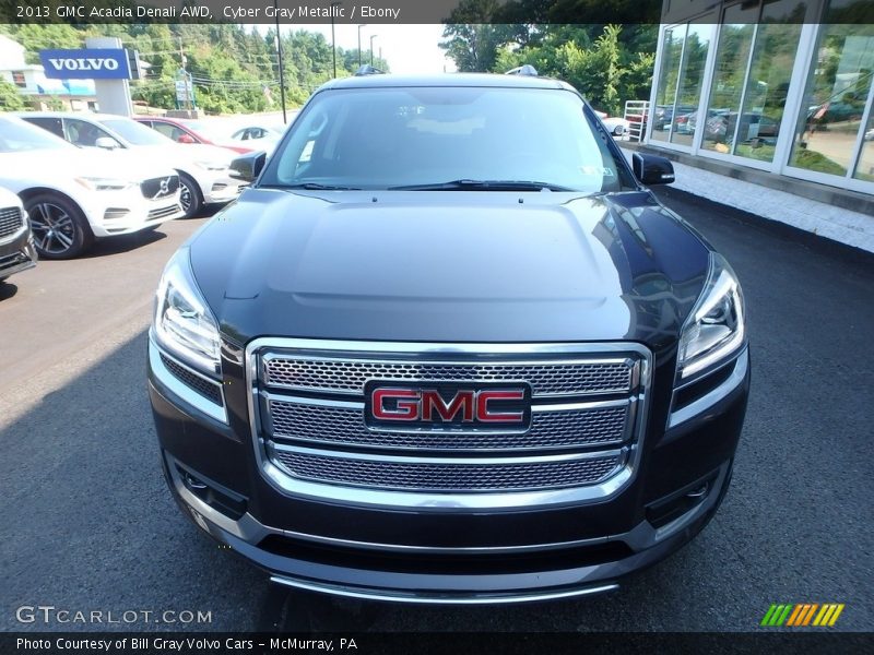Cyber Gray Metallic / Ebony 2013 GMC Acadia Denali AWD