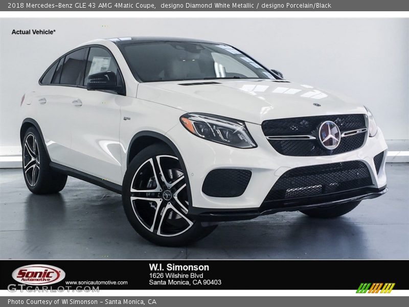 designo Diamond White Metallic / designo Porcelain/Black 2018 Mercedes-Benz GLE 43 AMG 4Matic Coupe