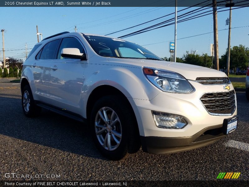 Summit White / Jet Black 2016 Chevrolet Equinox LT AWD