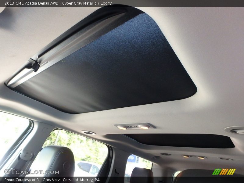 Cyber Gray Metallic / Ebony 2013 GMC Acadia Denali AWD