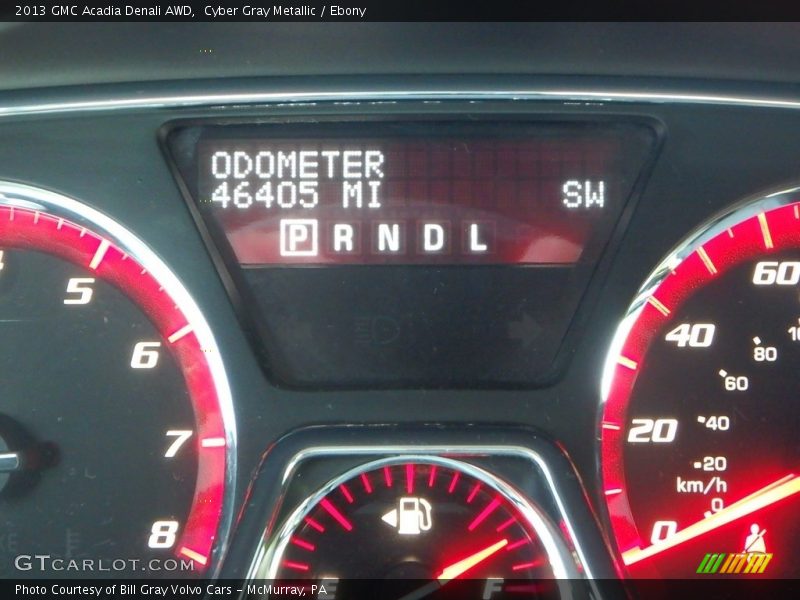 Cyber Gray Metallic / Ebony 2013 GMC Acadia Denali AWD