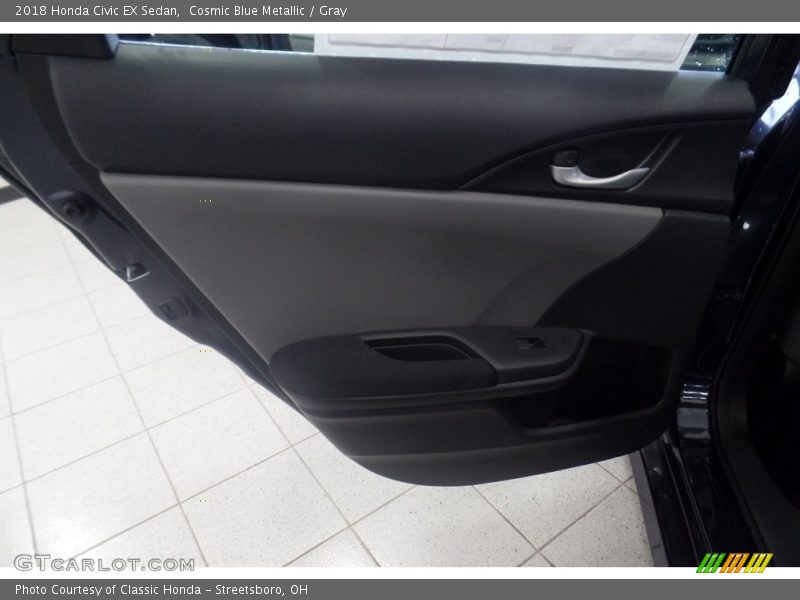 Cosmic Blue Metallic / Gray 2018 Honda Civic EX Sedan